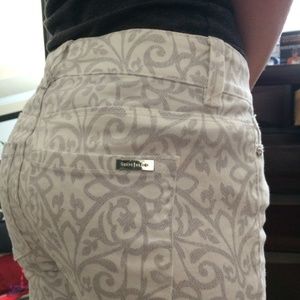 Blanc 00R White Pattern Pants with hint of Gray